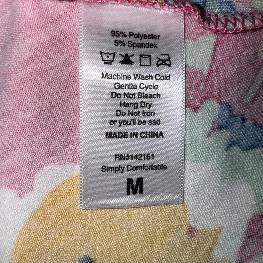 LuLaRoe Women’s Dress Bright Floral Pattern Size M Pink & More Sleeveless Scoop - Picture 5 of 8